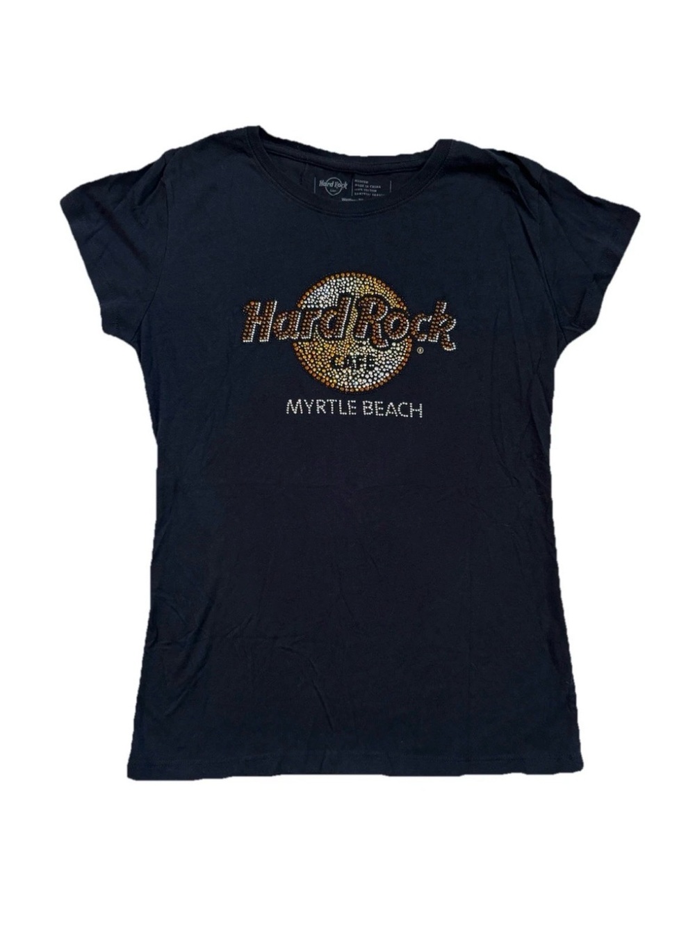 Embellished Rhinestone Hard Rock Cafe Myrtle Beach Women’s fit medium
